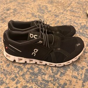 On Running Black and White Athletic Shoes